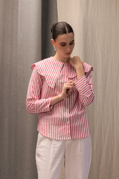 Plot Twiist Collar Shirt