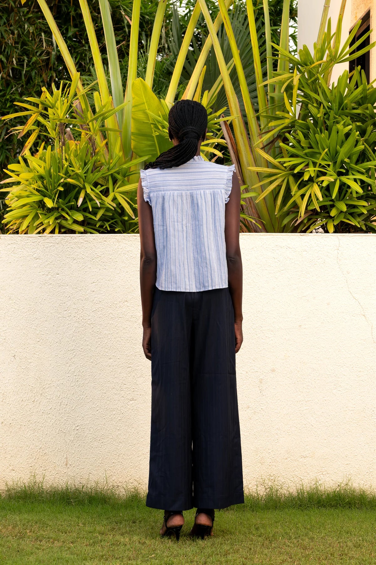 Blue Note Ruffle Top